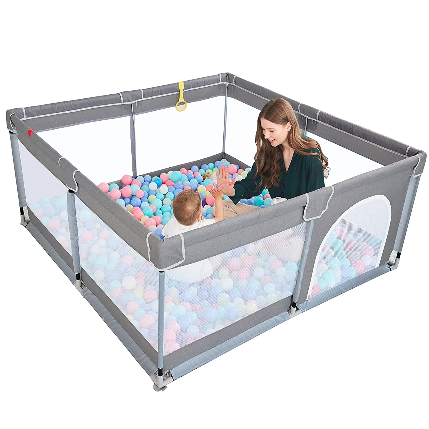 TODALE Baby Playpen for Toddler, Large Baby Playard, Indoor & Outdoor Kids  Activity Center with Anti-Slip Base, Sturdy Safety Play Yard with Soft